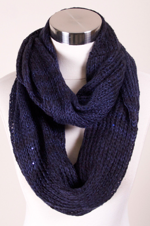 Women's Plaid Knit Infinity Scarf – Style LOF022 — infinity scarf photo 5