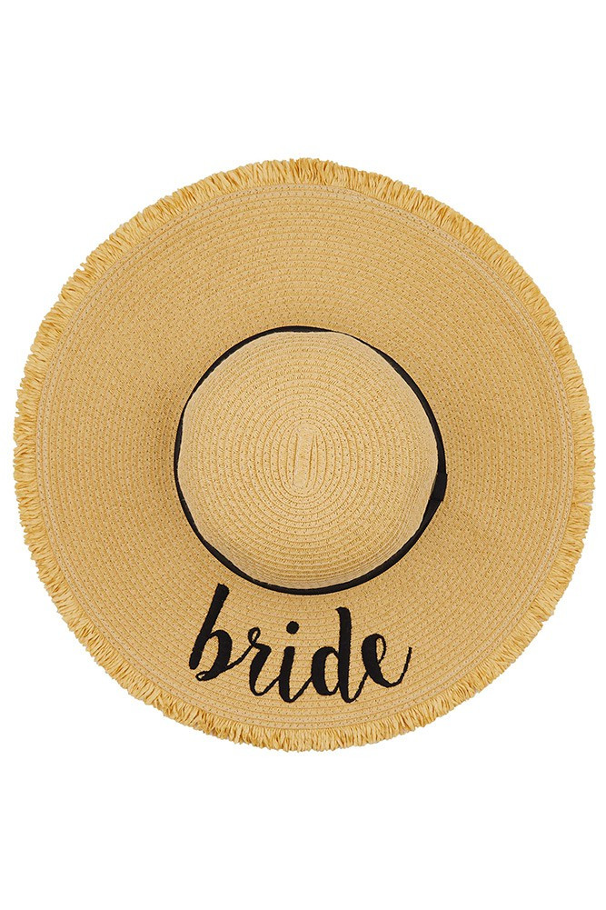Women's Beach Please Floppy Straw Sun Hat – Bride in Bride