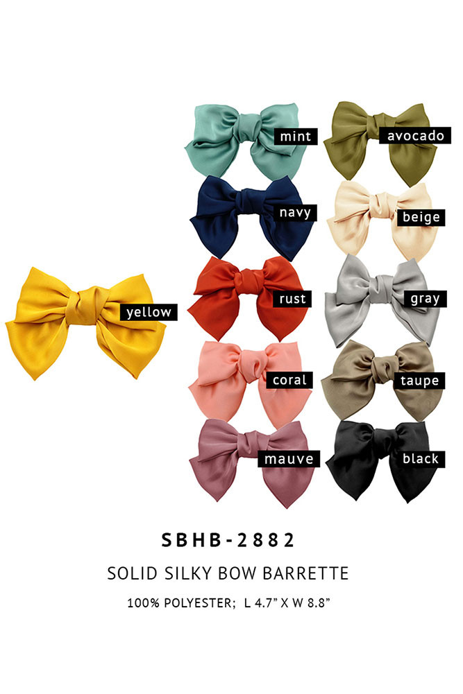 Women's Oversized Bow Hair Barrette – Coral — barrette photo 2