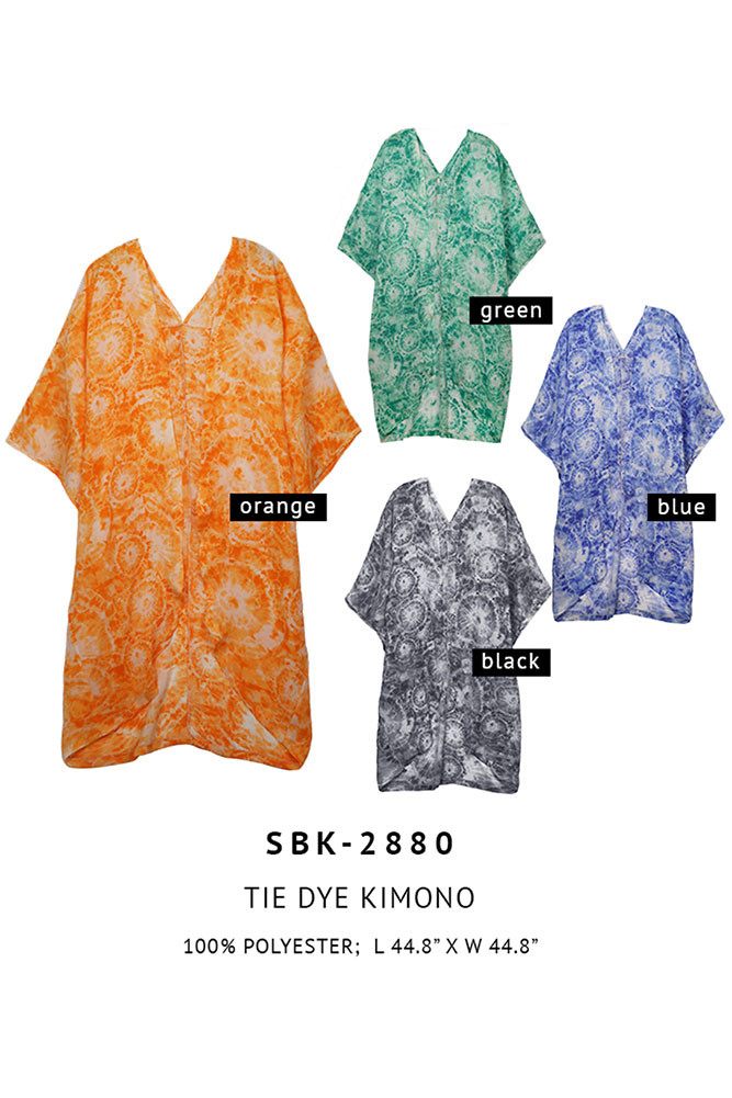 Women's Toile Print Kimono – Black — kimono photo 3