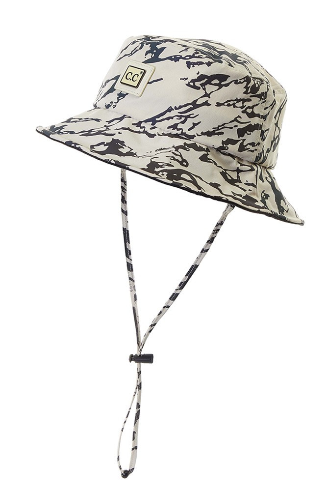 Women's Reversible Print Bucket Hat with Chin Strap – Sage — bucket hat photo 5