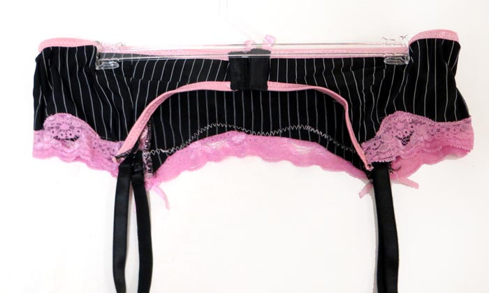 Women's Stripe Lace Trim Garter Belt – Style G06 — belt photo 2