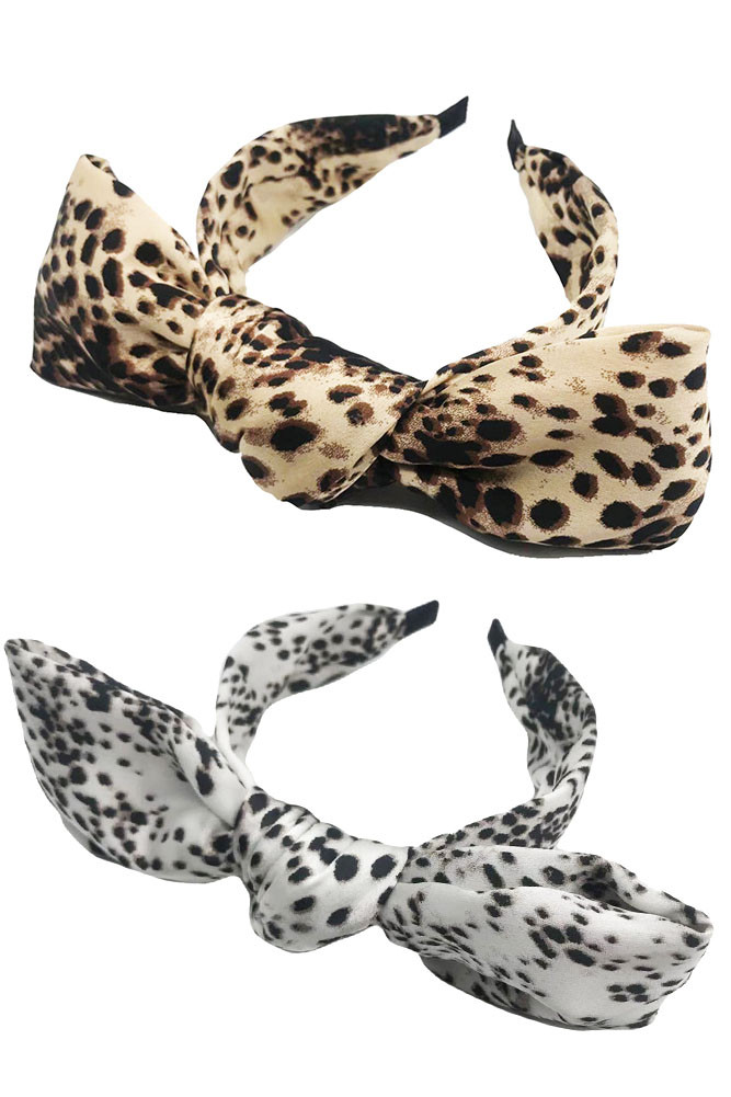 Women's Animal Print Bow Headband by BURACQ
