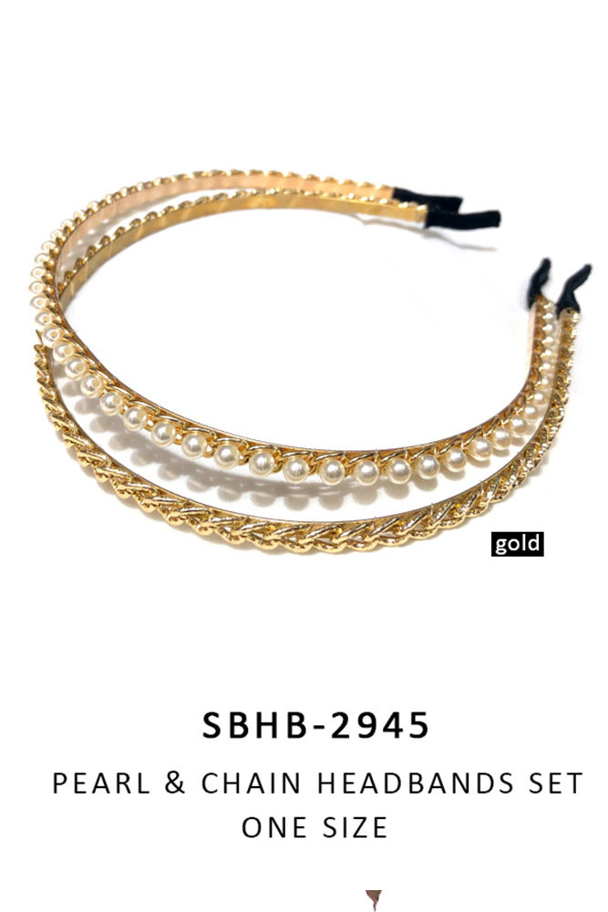 Women's Pearl Embellished Headband — headband photo 3