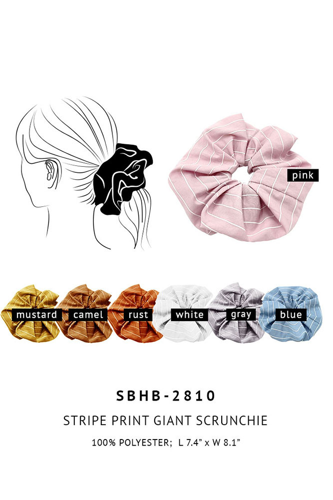 Women's Striped Oversized Scrunchie — scrunchie photo 2