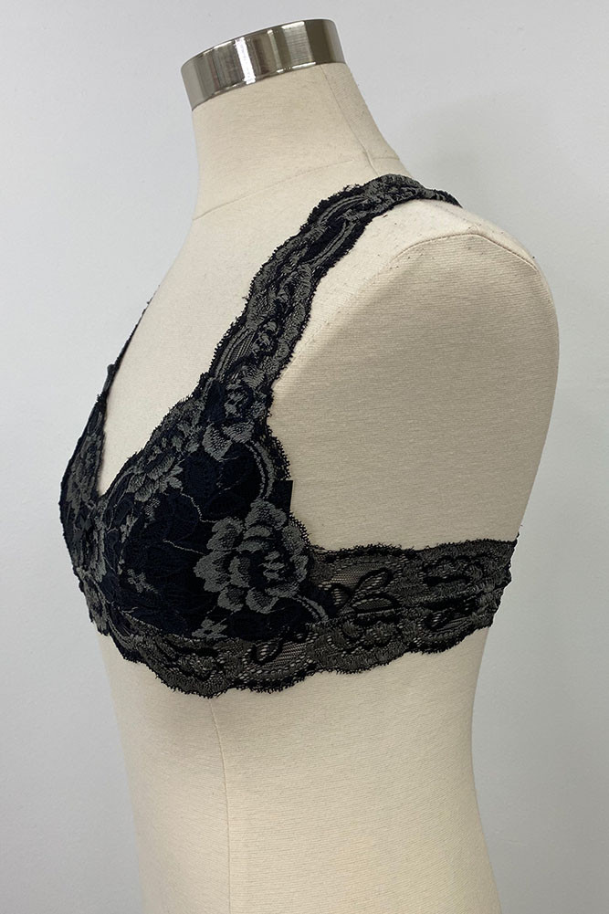 Women's Lace Bralette – Black in Black