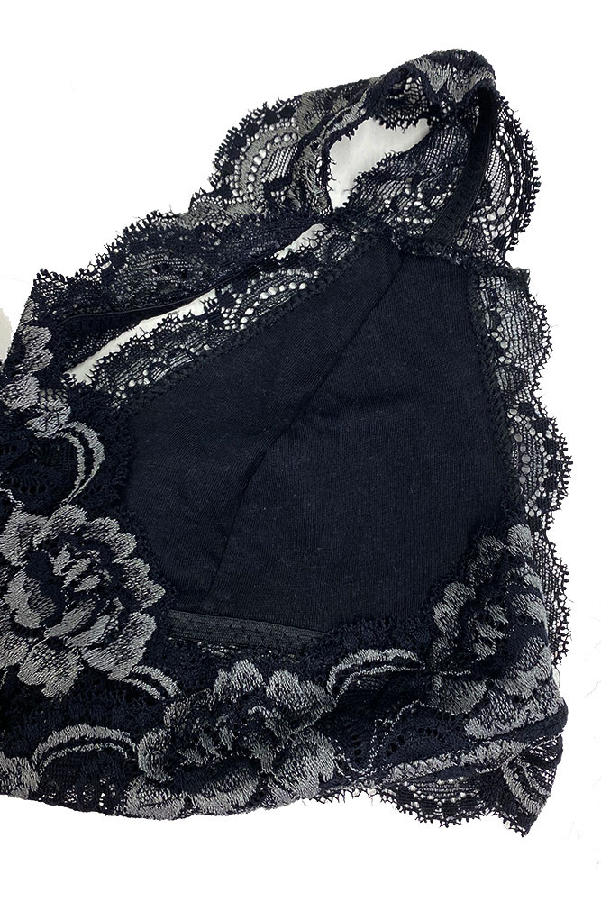 Women's Lace Bralette – Black in Black