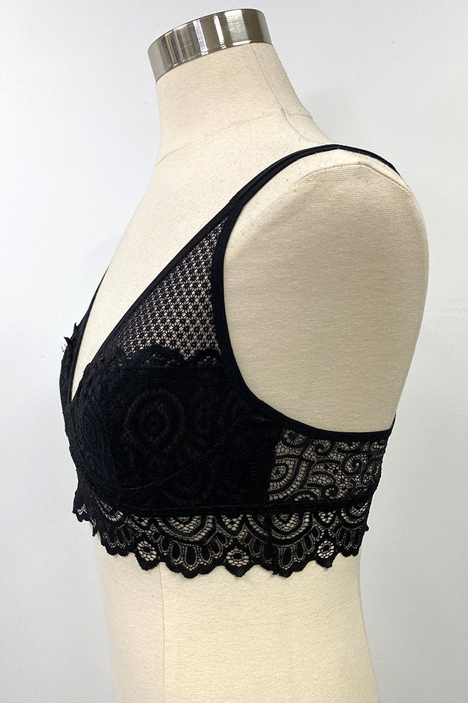 Women's Lace Bralette – Black in Black