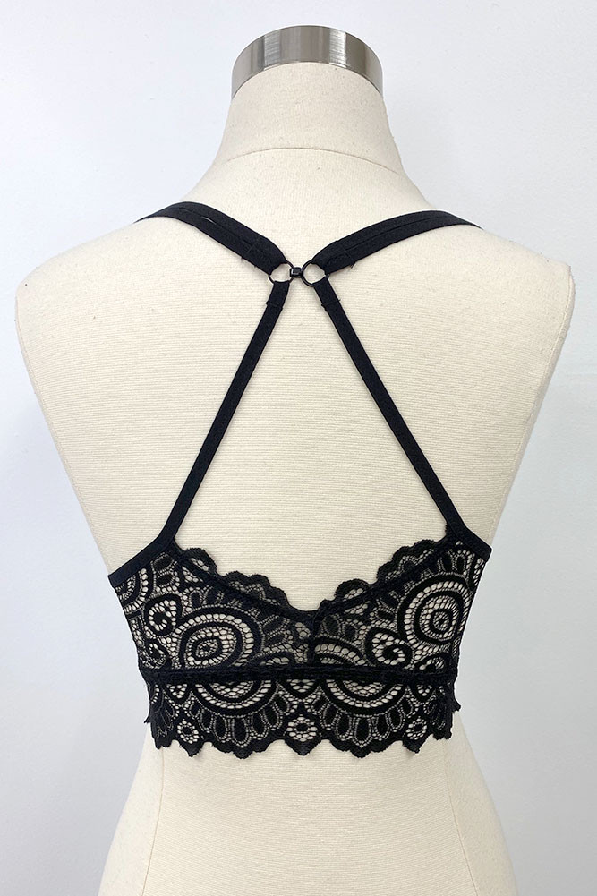 Women's Lace Bralette – Black in Black