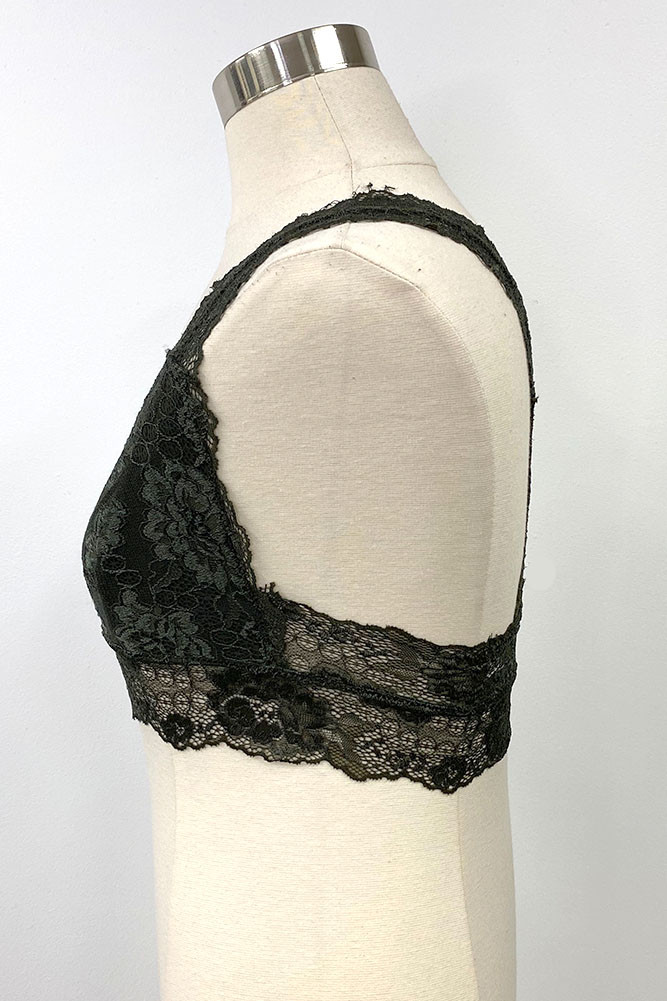 Women's Lace Bralette – Olive in Olive