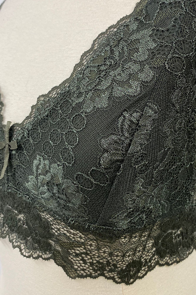Women's Lace Bralette – Olive in Olive