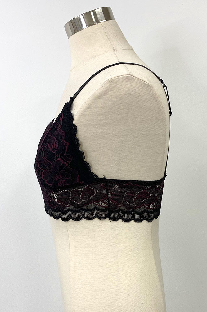 Women's Lace Bralette – Black in Black