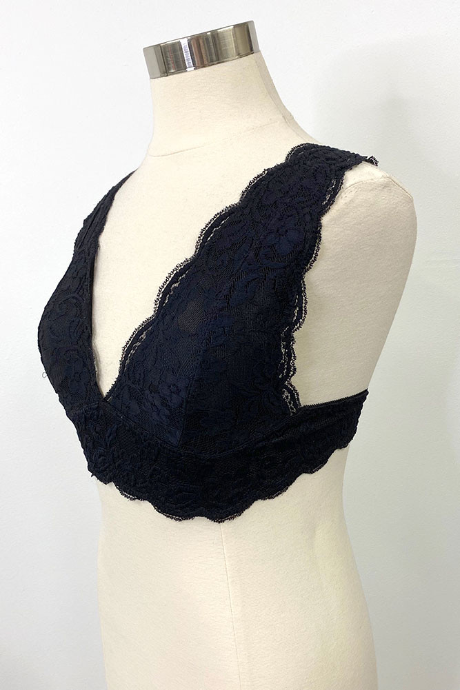 Women's Lace Bralette – Black in Black