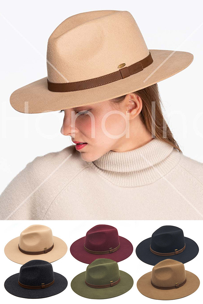 Women's Wool Felt Brim Hat by BURACQ