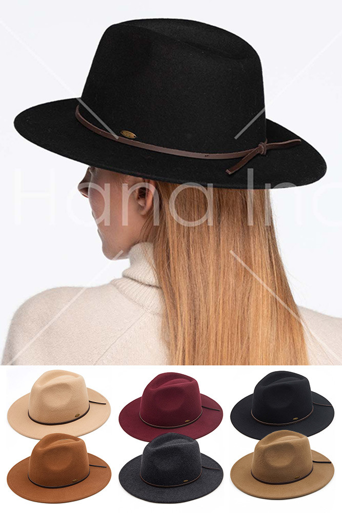 Women's Wool Felt Brim Hat by BURACQ