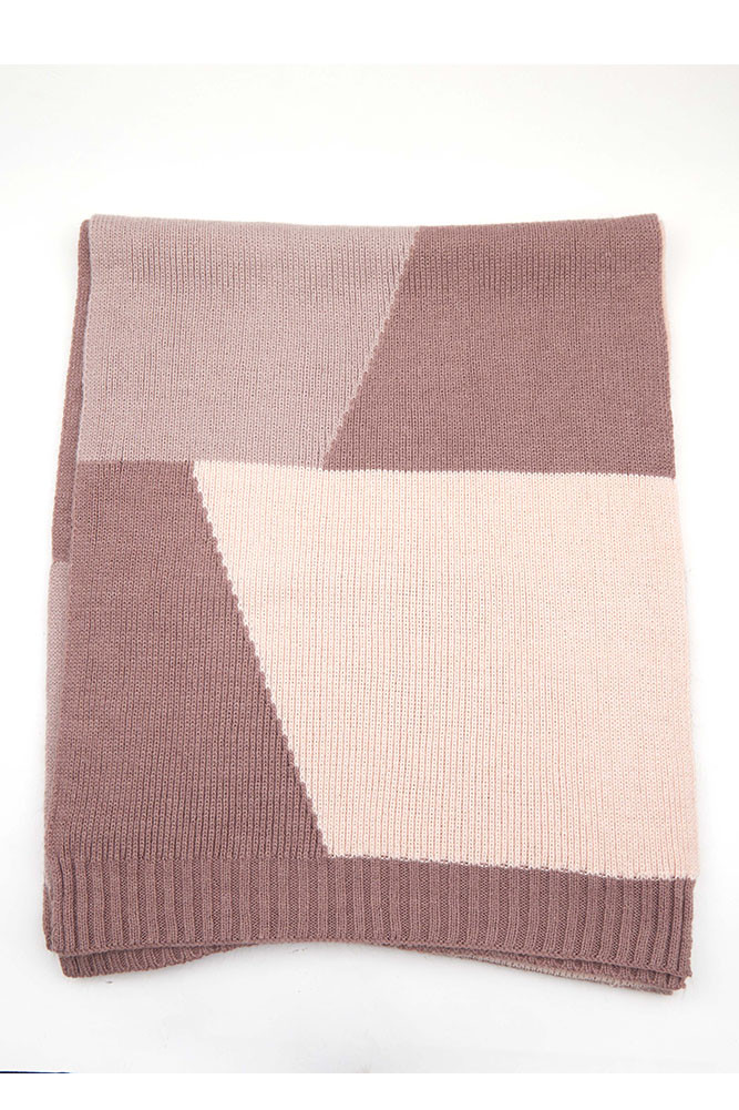 Women's Color Block Knit Oblong Scarf — scarf photo 8