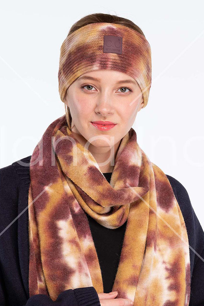 Women's Tie Dye Knit Infinity Scarf — infinity scarf photo 4
