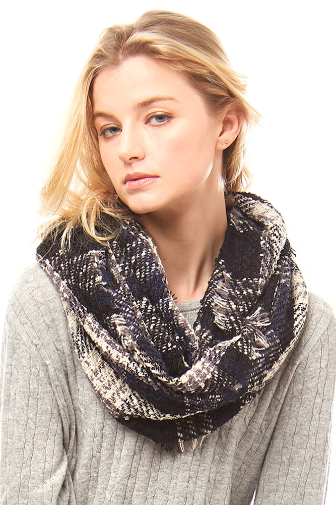 Women's Plaid Infinity Scarf — infinity scarf photo 4