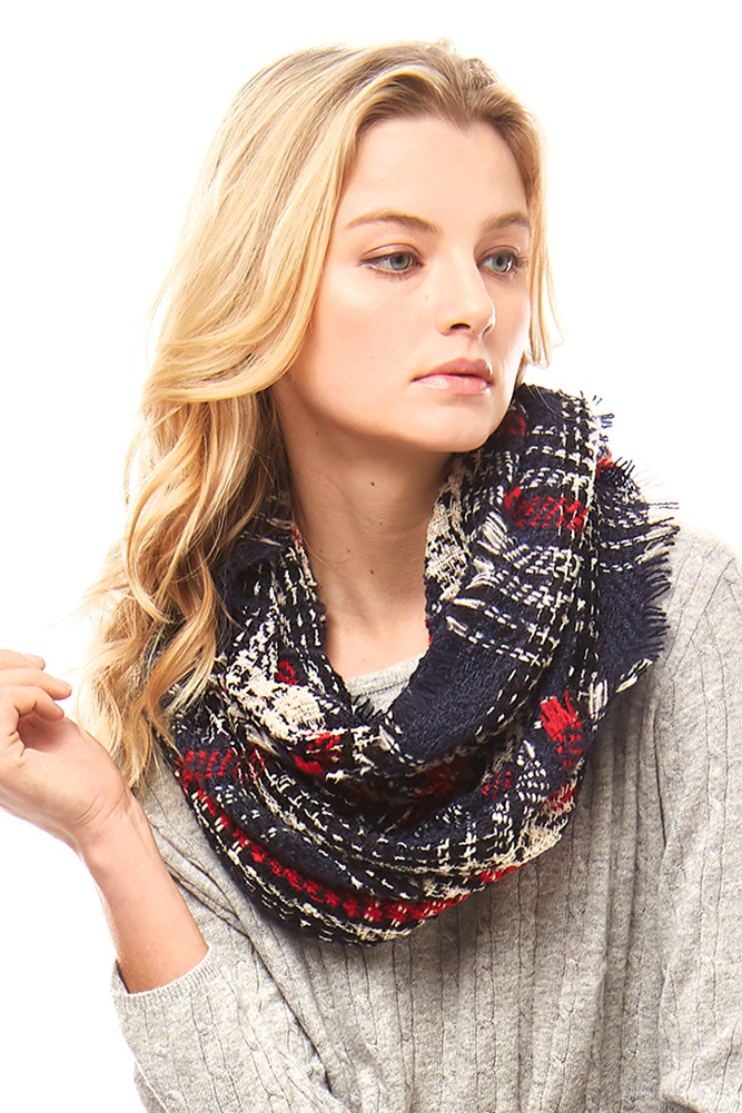 Women's Plaid Infinity Scarf — infinity scarf photo 5