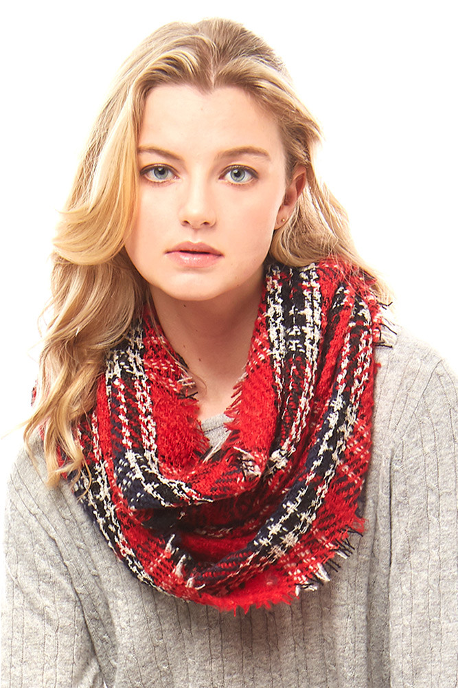 Women's Plaid Infinity Scarf — infinity scarf photo 6