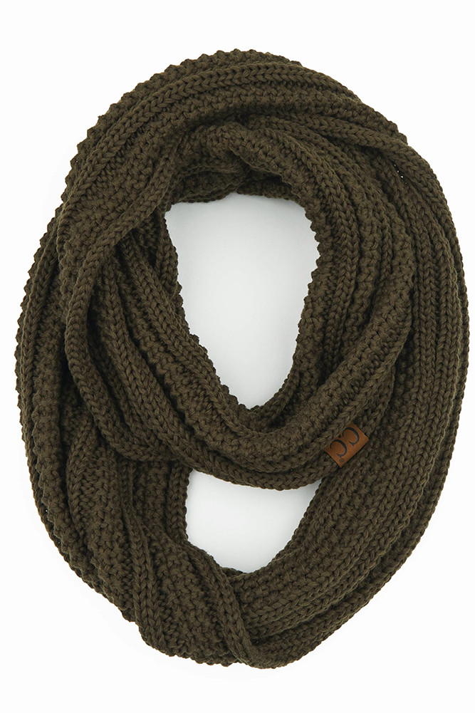 Women's Cable Knit Infinity Scarf — infinity scarf photo 2