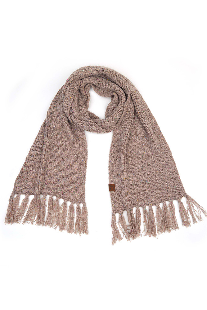Women's Fringe Knit Oblong Scarf – Navy — scarf photo 8