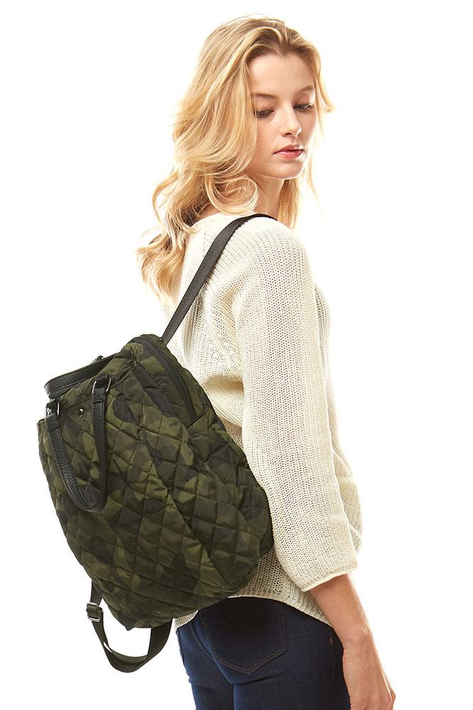 Women's Camo Puffer Backpack by BURACQ