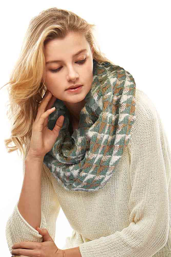 Women's Plaid Infinity Scarf by BURACQ