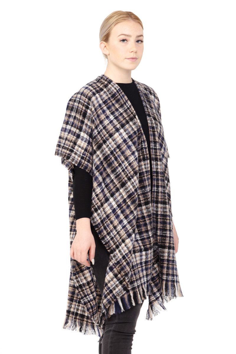 Women's Tartan Check Kimono — kimono photo 8