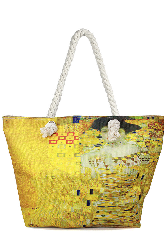 Women's Metallic Beach Tote Bag – Style LOA321 — tote bag photo 3
