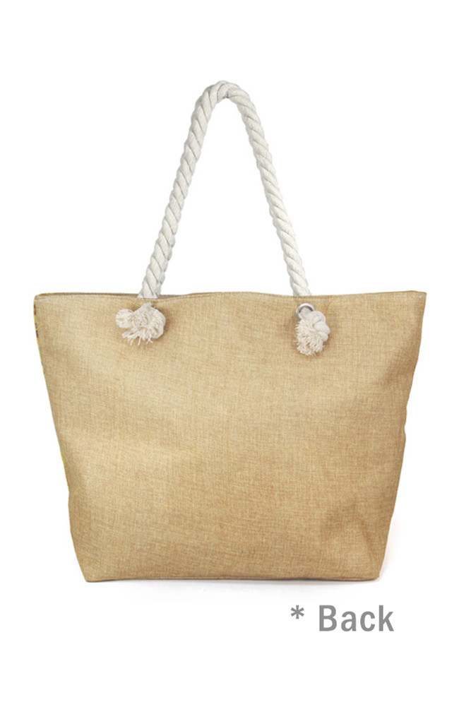 Women's Metallic Beach Tote Bag – Style LOA321 — tote bag photo 4