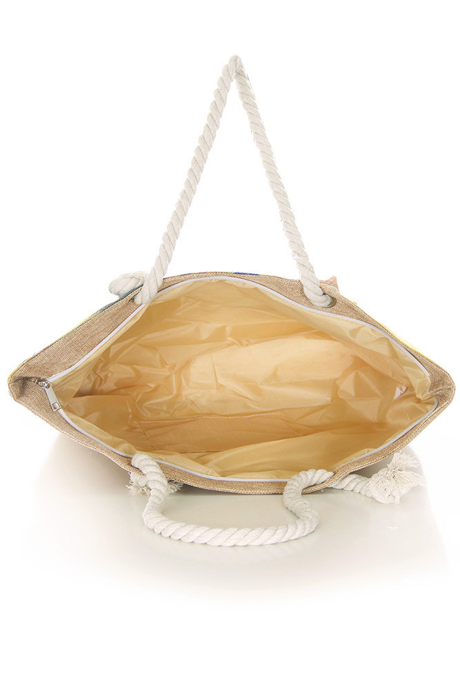 Women's Metallic Beach Tote Bag – Style LOA321 — tote bag photo 6