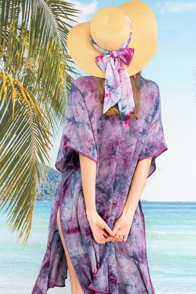Women's Tie Dye Beach Cover-Up – Wild Berry by BURACQ