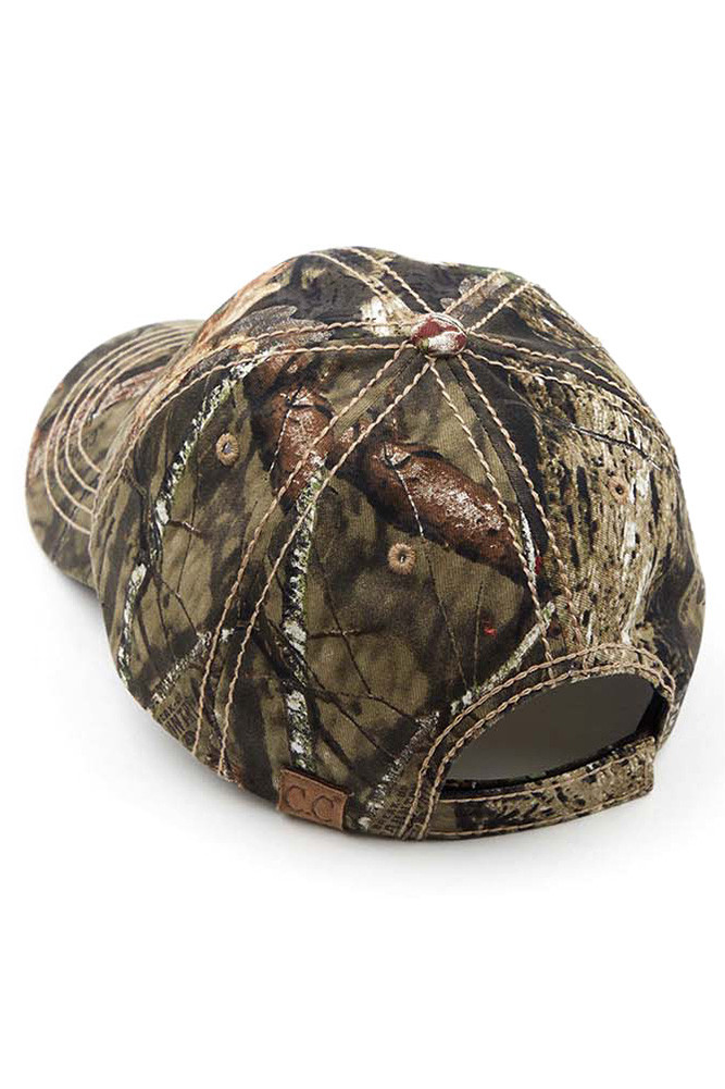 Women's Camo Ponytail Baseball Cap — baseball cap photo 3