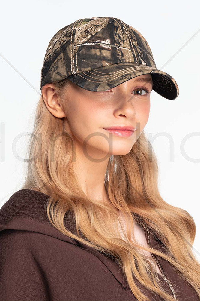 Women's Camo Ponytail Baseball Cap — baseball cap photo 2