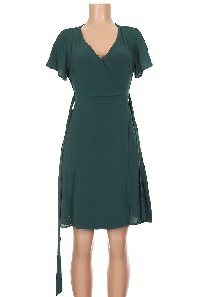 Women's Solid One Piece Dress in Green