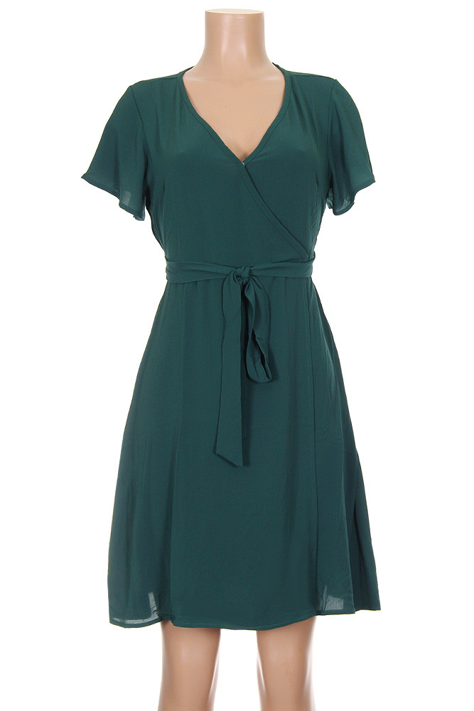 Women's Solid One Piece Dress in Green by BURACQ