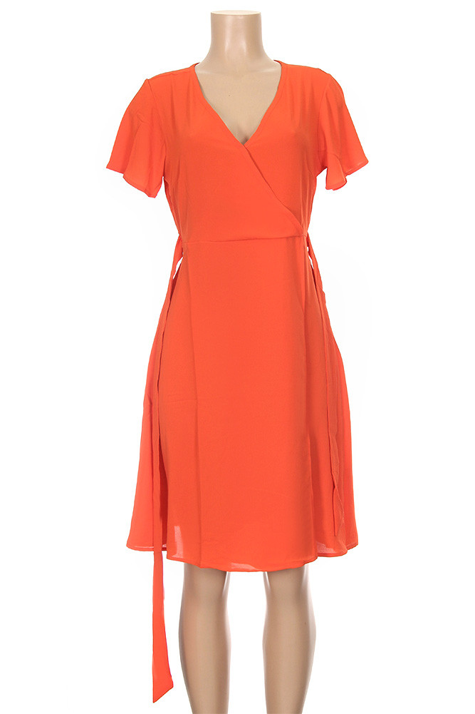 Women's Solid One Piece Dress in Red