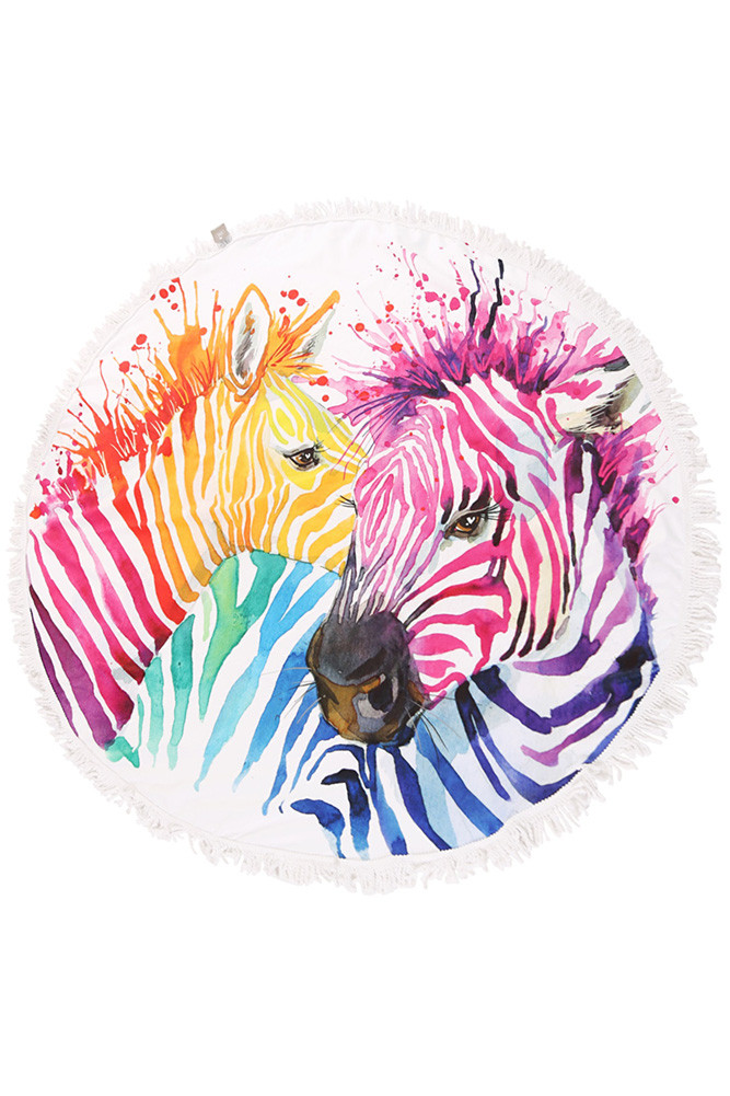 Zebra Print Beach Towel by BURACQ