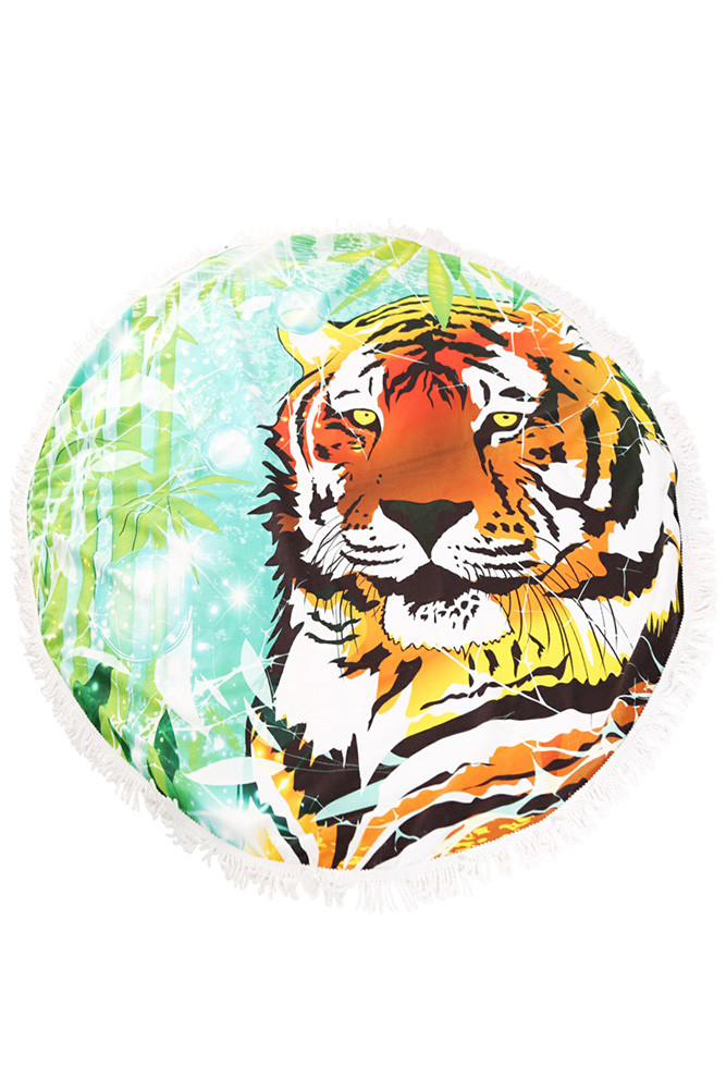Tiger Print Beach Towel by BURACQ
