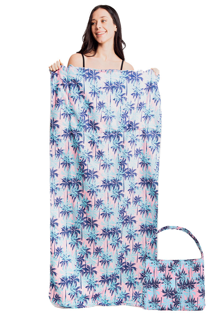 Palm Tree Pattern Beach Towel by BURACQ