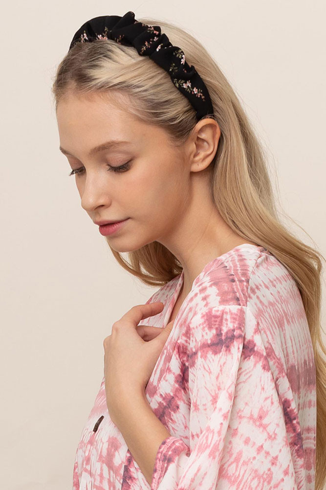 Women's Floral Headband – Black in Black by BURACQ