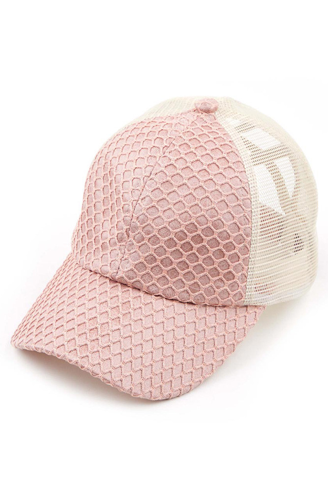 Women's Glitter Nets Criss-Cross Ponytail Cap — cap photo 6