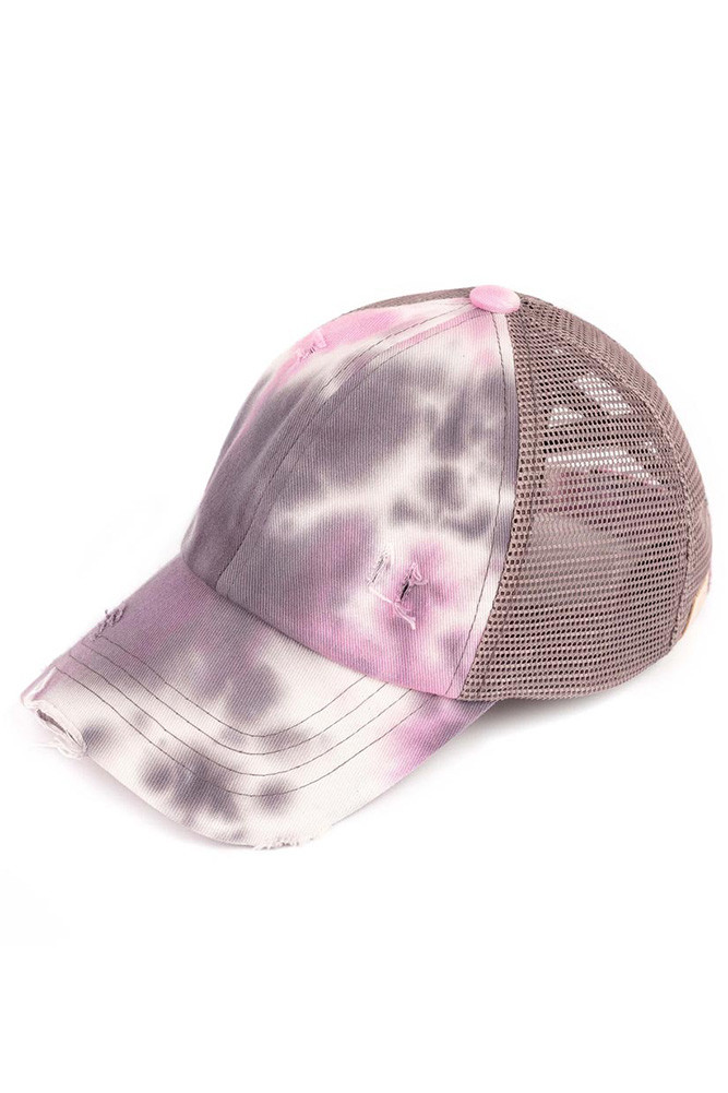Kids Tie Dye Criss-Cross Ponytail Cap — cap photo 6