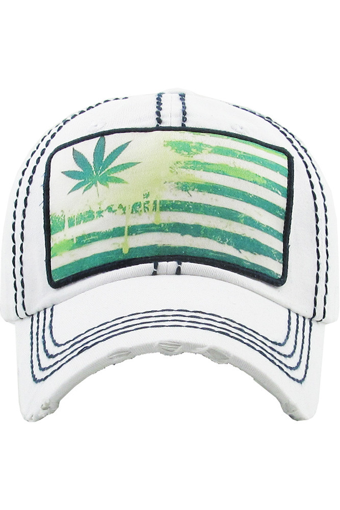 Women's Leaf Flag Vintage Baseball Cap — baseball cap photo 7