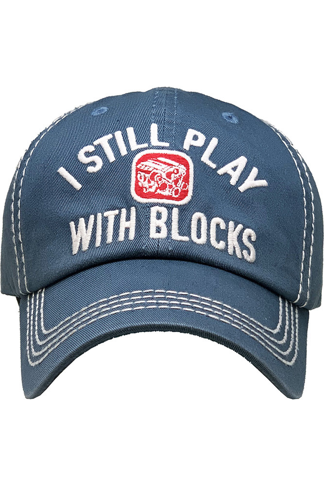 Women's I Still Play Blocks Vintage Baseball Cap — baseball cap photo 6