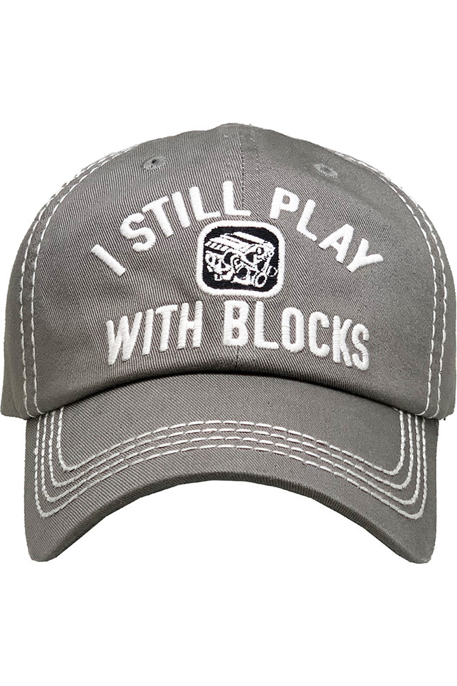Women's I Still Play Blocks Vintage Baseball Cap — baseball cap photo 8