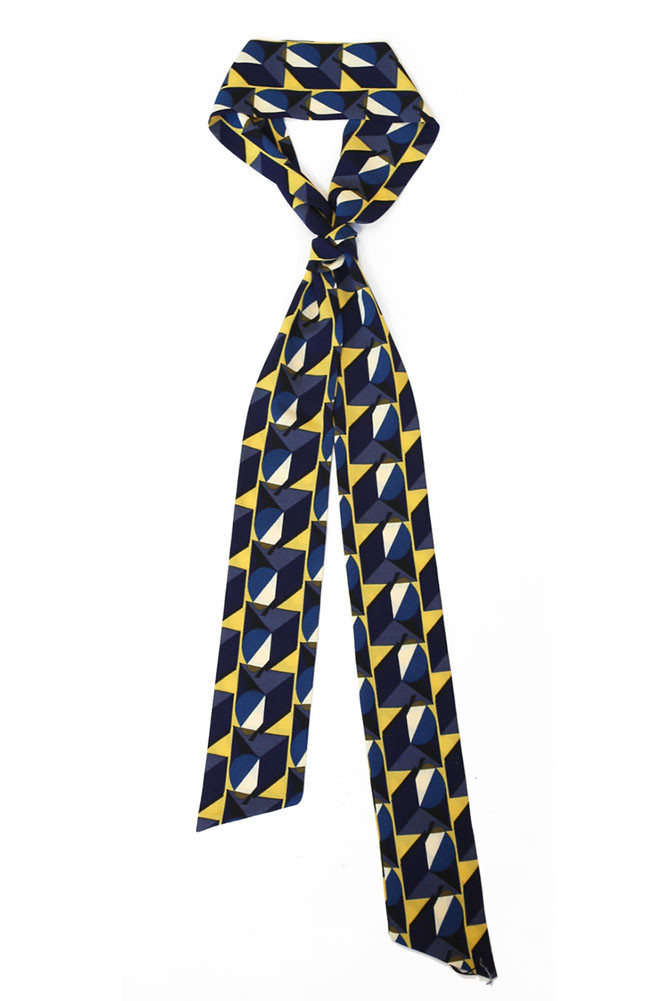 Women's Geometric Pattern Skinny Scarf — scarf photo 5
