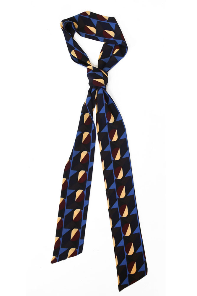 Women's Geometric Pattern Skinny Scarf — scarf photo 6