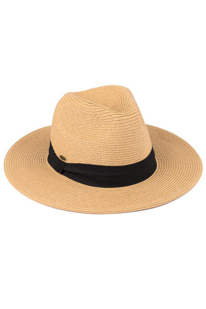 Women's Straw Panama Hat with Color Band — Panama hat photo 4